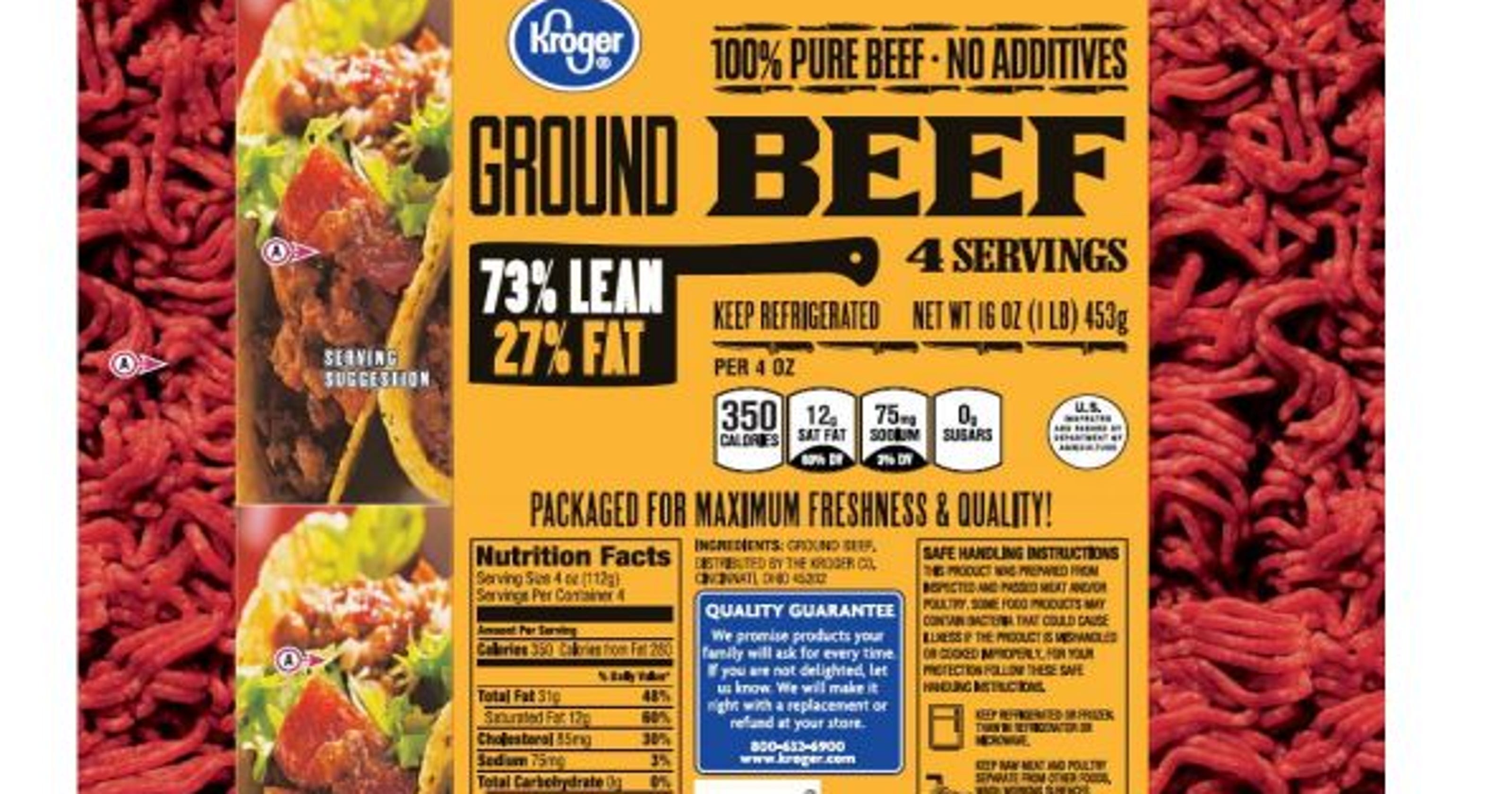JBS Tolleson ground beef recall Kroger product contained salmonella