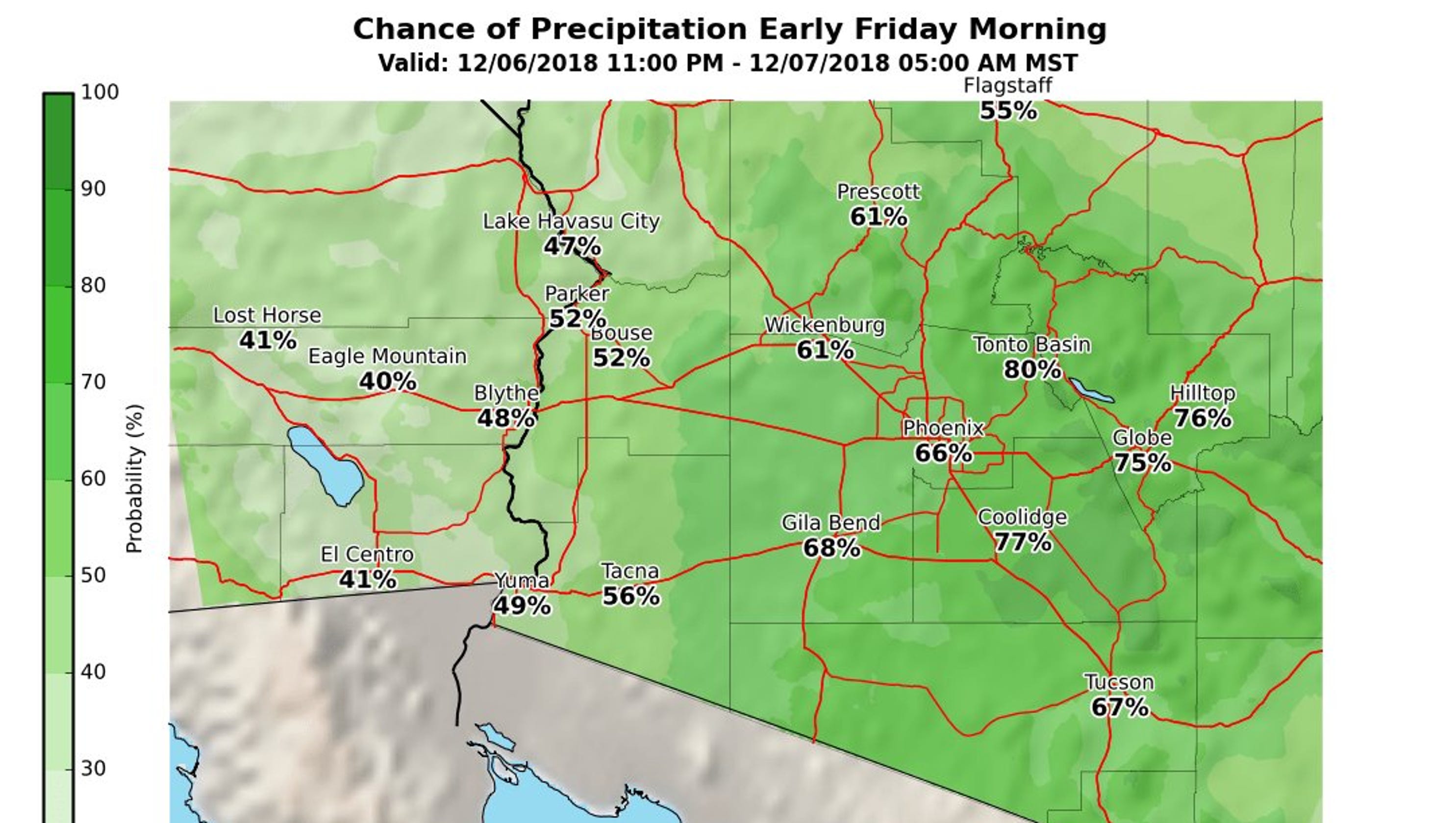 Phoenix weather Weakening weather system reducing chances of rain