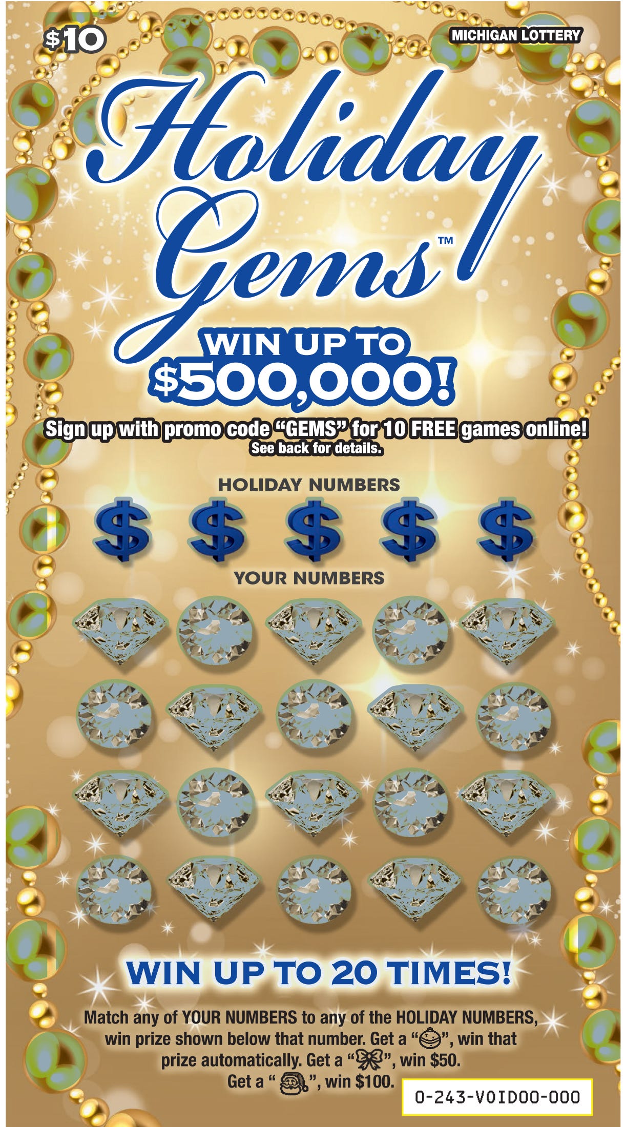 Michigan Lottery instant tickets New holiday scratchoffs