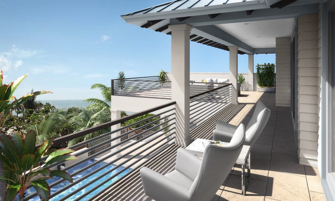 Seagate's furnished Captiva model is under construction at Hill Tide Estates on Boca Grande.