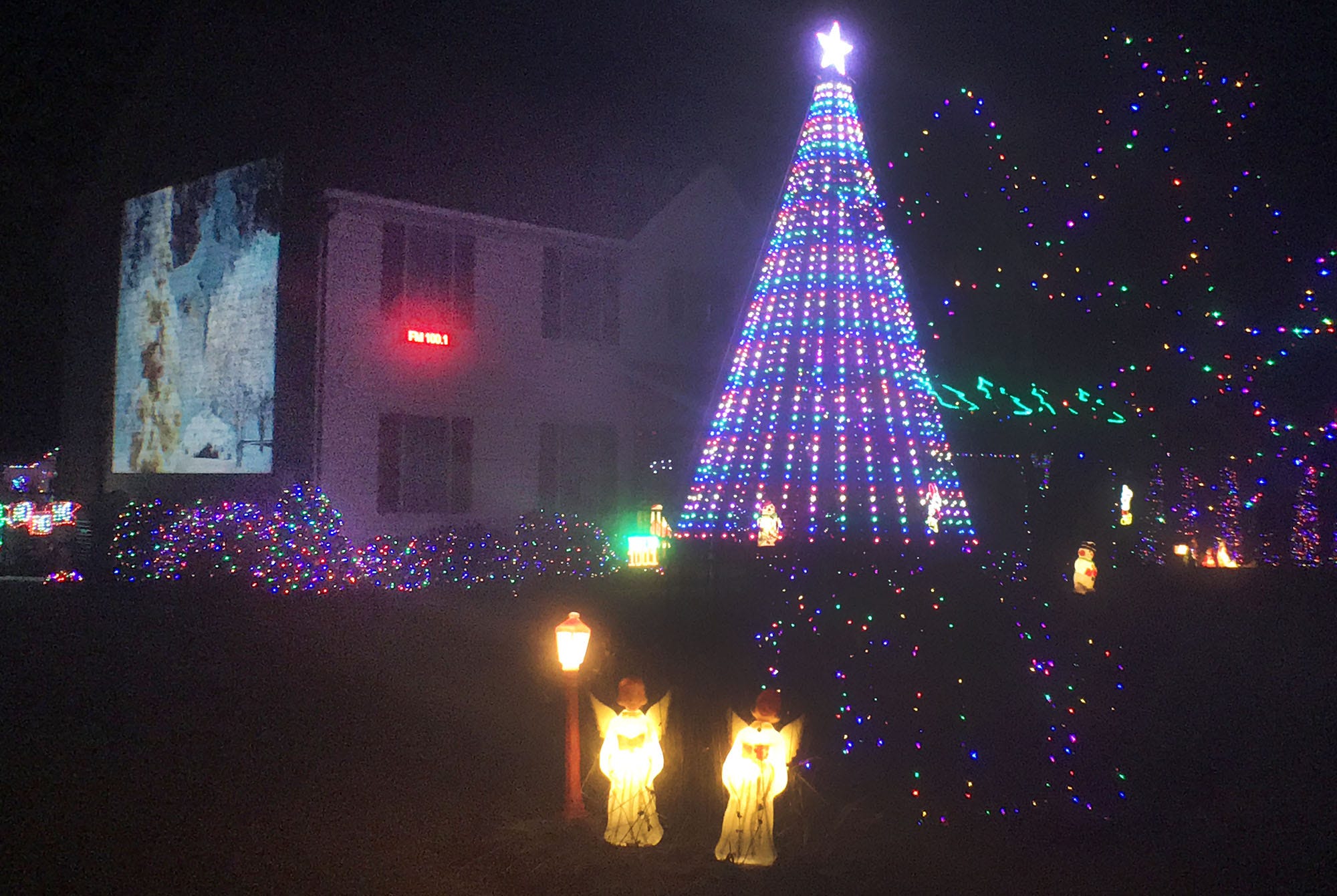 Christmas display lights the night in Shippensburg