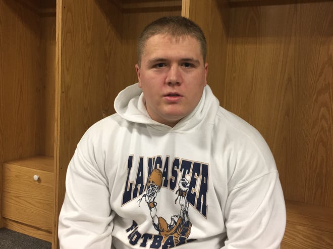Lancaster senior offensive lineman Vince Albertini started 31 consecutive games and was named Division I second team All-Ohio this season.
