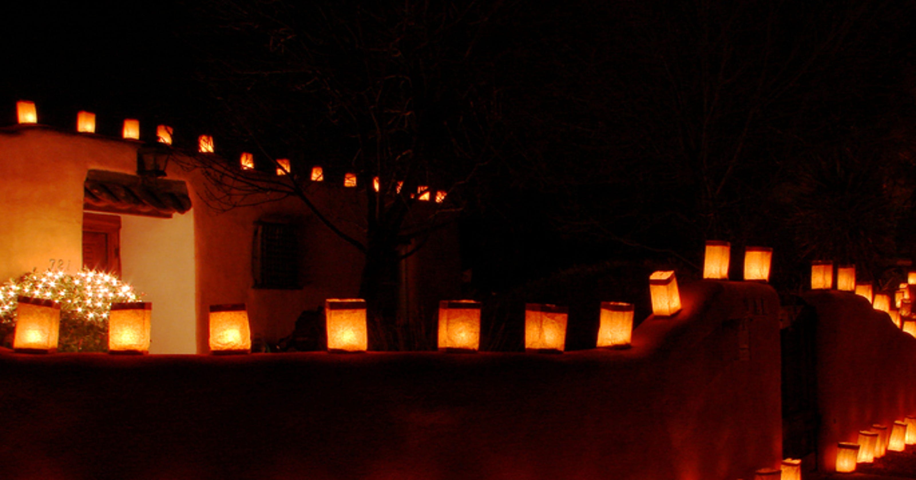 Luminarias (or farolitos?) — light up holiday season in New Mexico