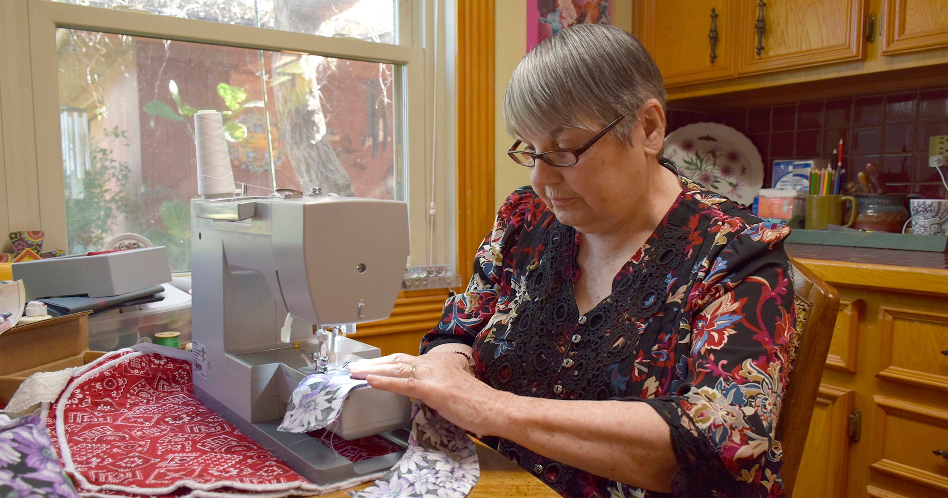 Texas seamstress shares skill to help Harvey victims, others