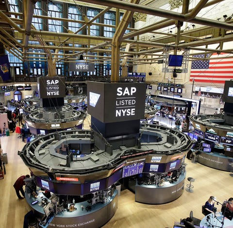 The New York Stock Exchange is shown, Thursday,...