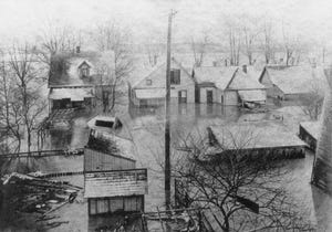 Cold and ice made the Westside a misty no-man's land after the 1913 flood.
