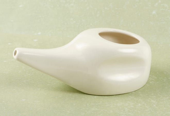 Neti pots can be used to flush out sinus congestion at home. Medical experts warn that sterile water or saline be used in them to avoid infection. A woman who used filtered water died from a brain infection, a new report details.