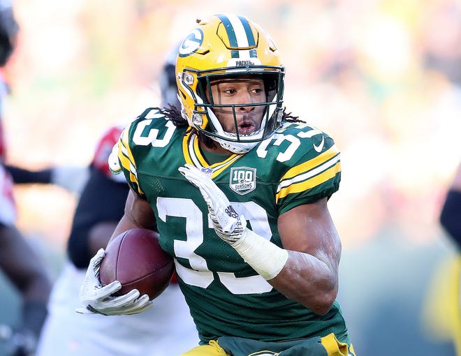 Packers Notes Aaron Jones Sheds Body Fat Mike Daniels Bids Farewell