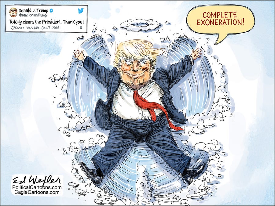 Snow angel Trump