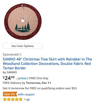 A Sponsored placement on Amazon. These are paid ads. A brand or a seller or even Amazon itself has bid to place their product in that more visible search result position on the page.