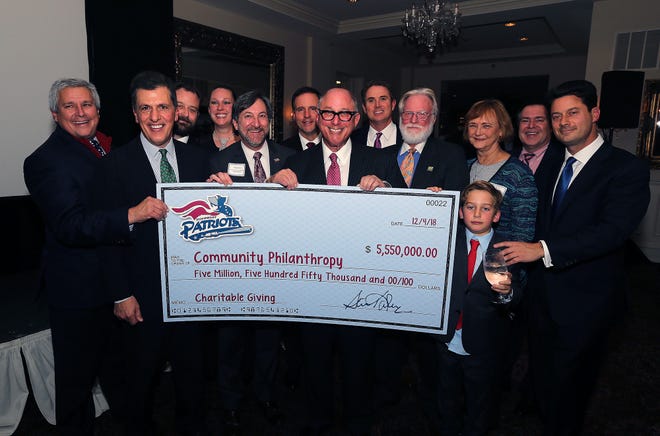 The Kalafer family also presented a check at the event in the amount of $5,550,000 that represented 20 years of charitable giving by the Somerset Patriots to non-profits throughout the Central New Jersey market.