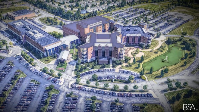 Artist rendering of the expansion at IU Health West in Avon