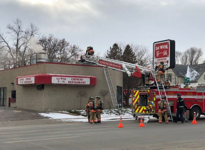 Firefighters handled a structure fire at 1st Wok Chinese Restaurant near downtown Sioux Falls on Tuesday, Dec. 11, 2018.