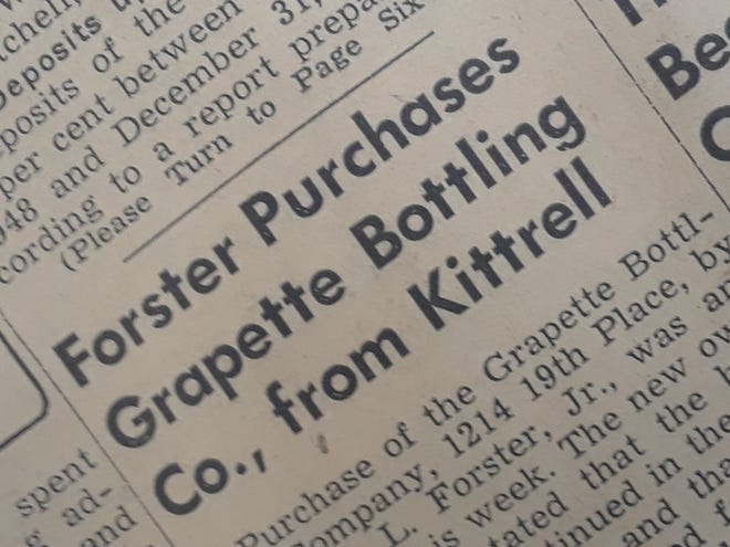 Bottling company sold to William L. Forster Jr.