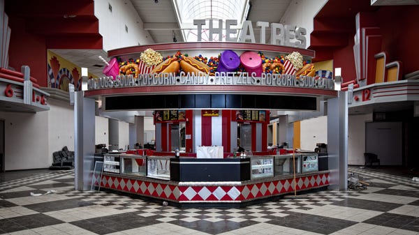 An arsonist burned the Magic Johnson Cinema and...