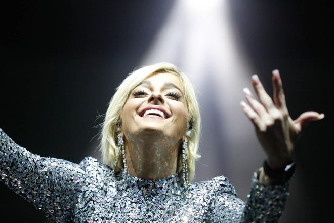 Bebe Rexha performs during the 2018 Jingle Jam concert at Bankers Life Fieldhouse in Indianapolis on Tuesday, Dec. 12, 2018.