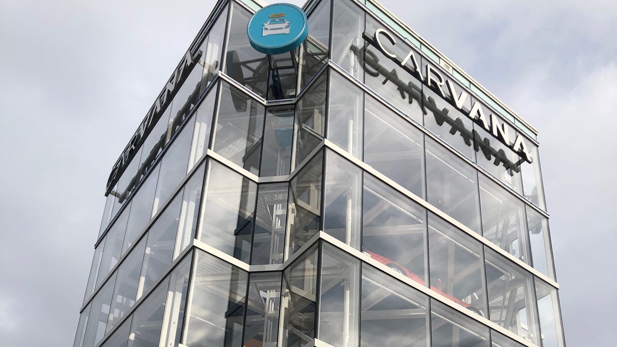 The seven-story Carvana car vending machine opens Thursday at 8130 Summit Hill Drive on the north side.