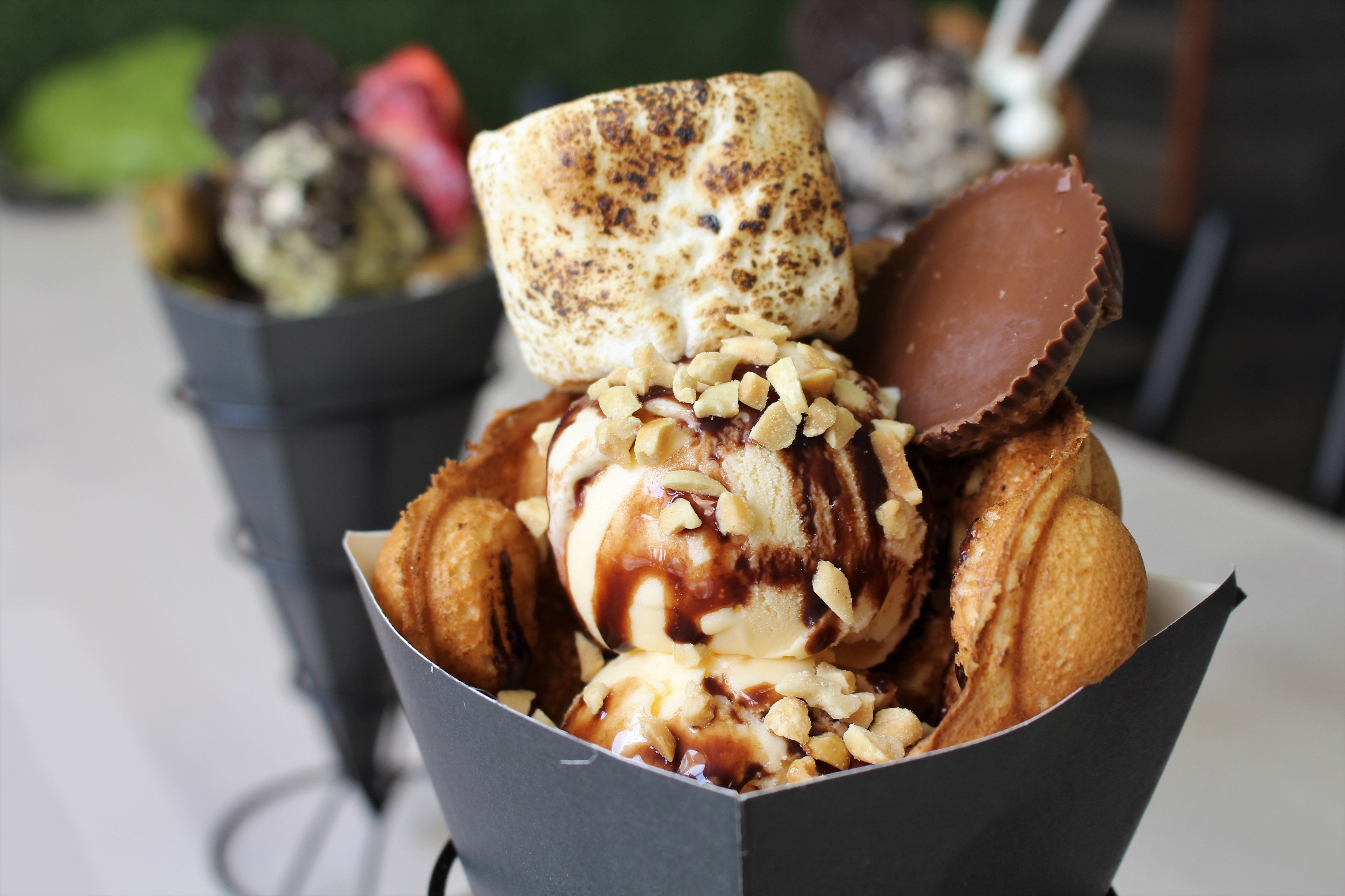 Genbu Waffles Serves Bubble Waffles Ice Cream And Boba Tea In Mesa