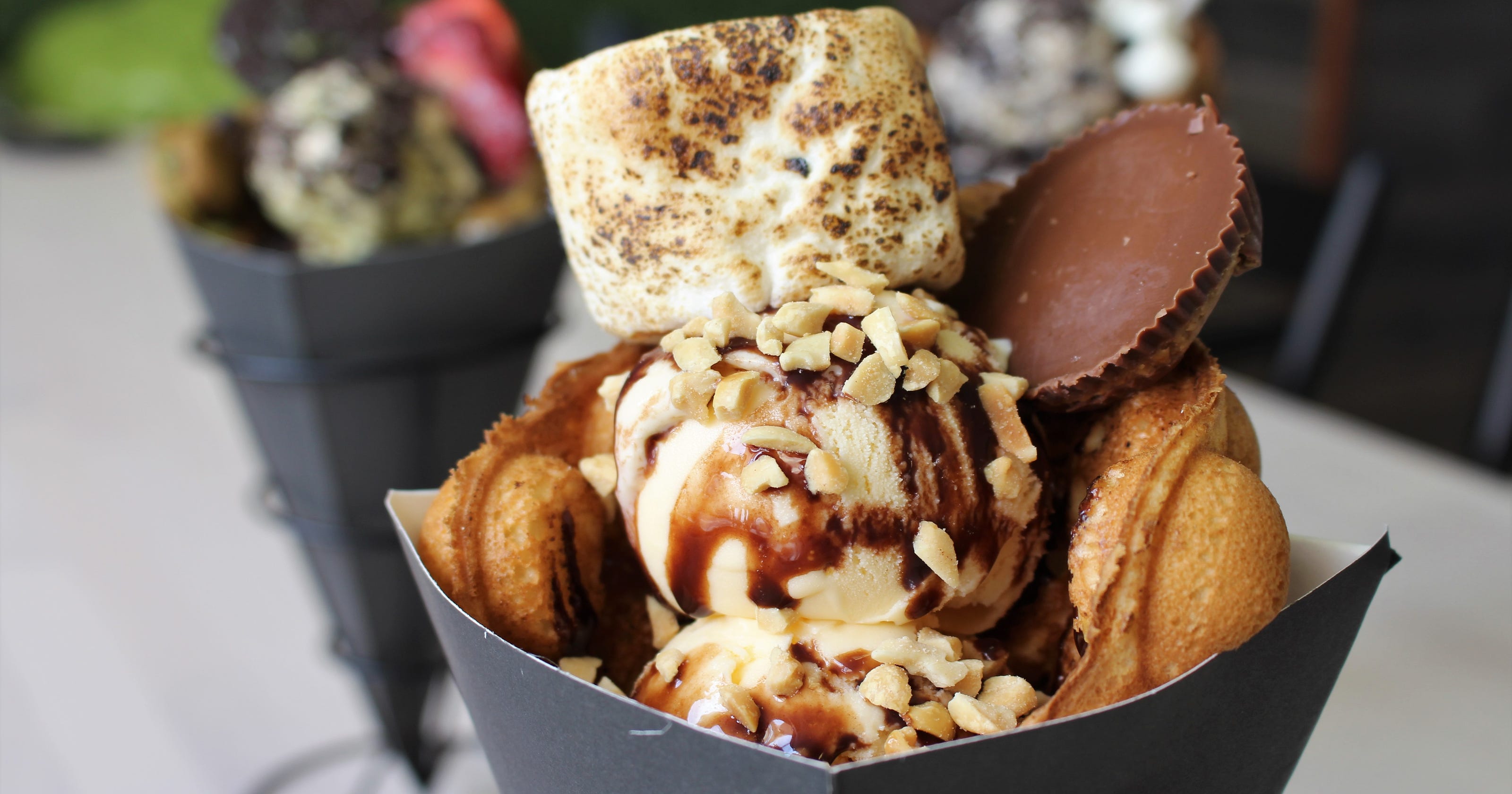 Genbu Waffles Serves Bubble Waffles Ice Cream And Boba Tea In Mesa