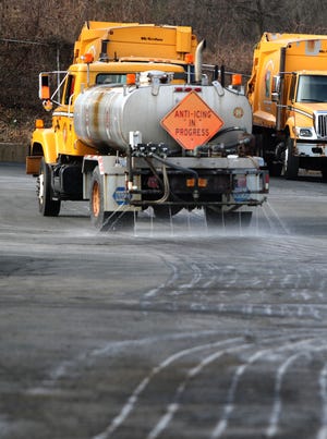 Municipalities are adapting a salt brine mixture, an anti-icing technique used on roadways to prevents ice crystallization and the subsequent binding to the road surface.