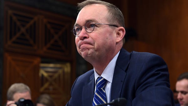 Budget Director Mick Mulvaney is pictured...