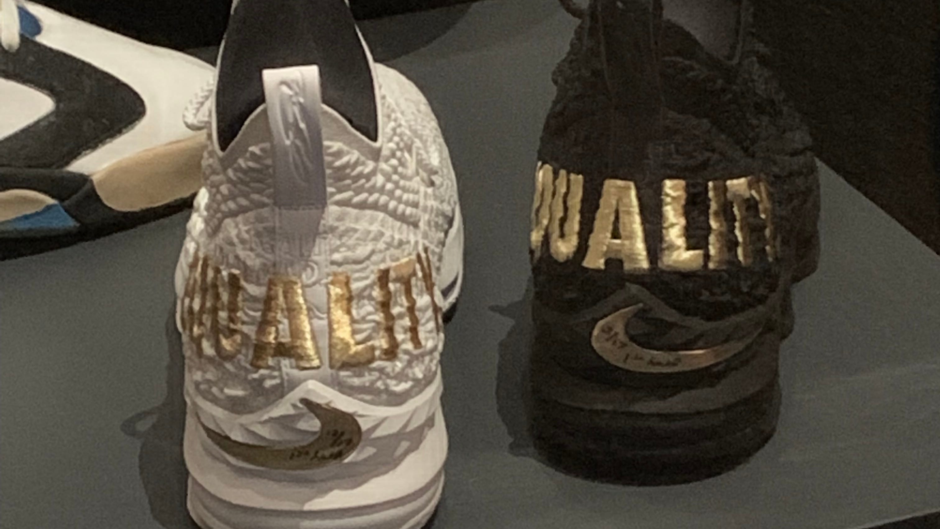 LeBron James: His game-worn Equality sneakers on display in museum