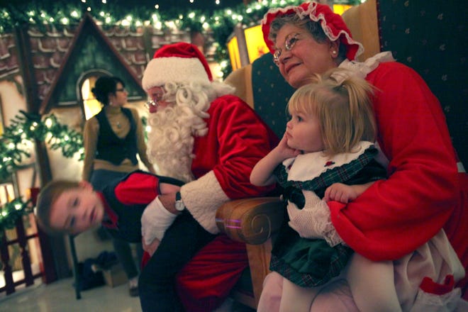 Santa and Mrs. Claus will be greeting kiddies through Sunday at Santa's Magic Forest in Taylor.