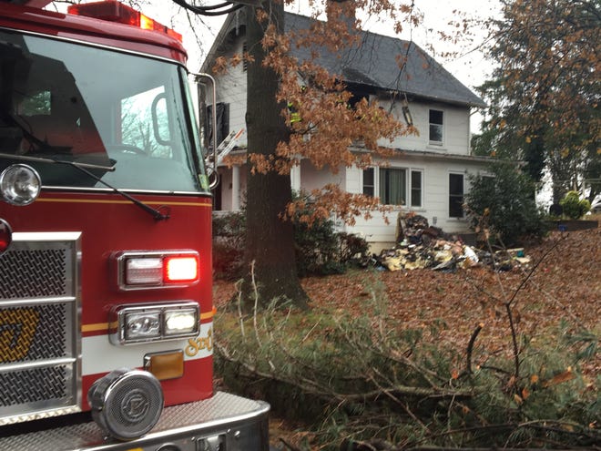 Three fire trucks were dispatched to the Hook Lane home Sunday morning.
