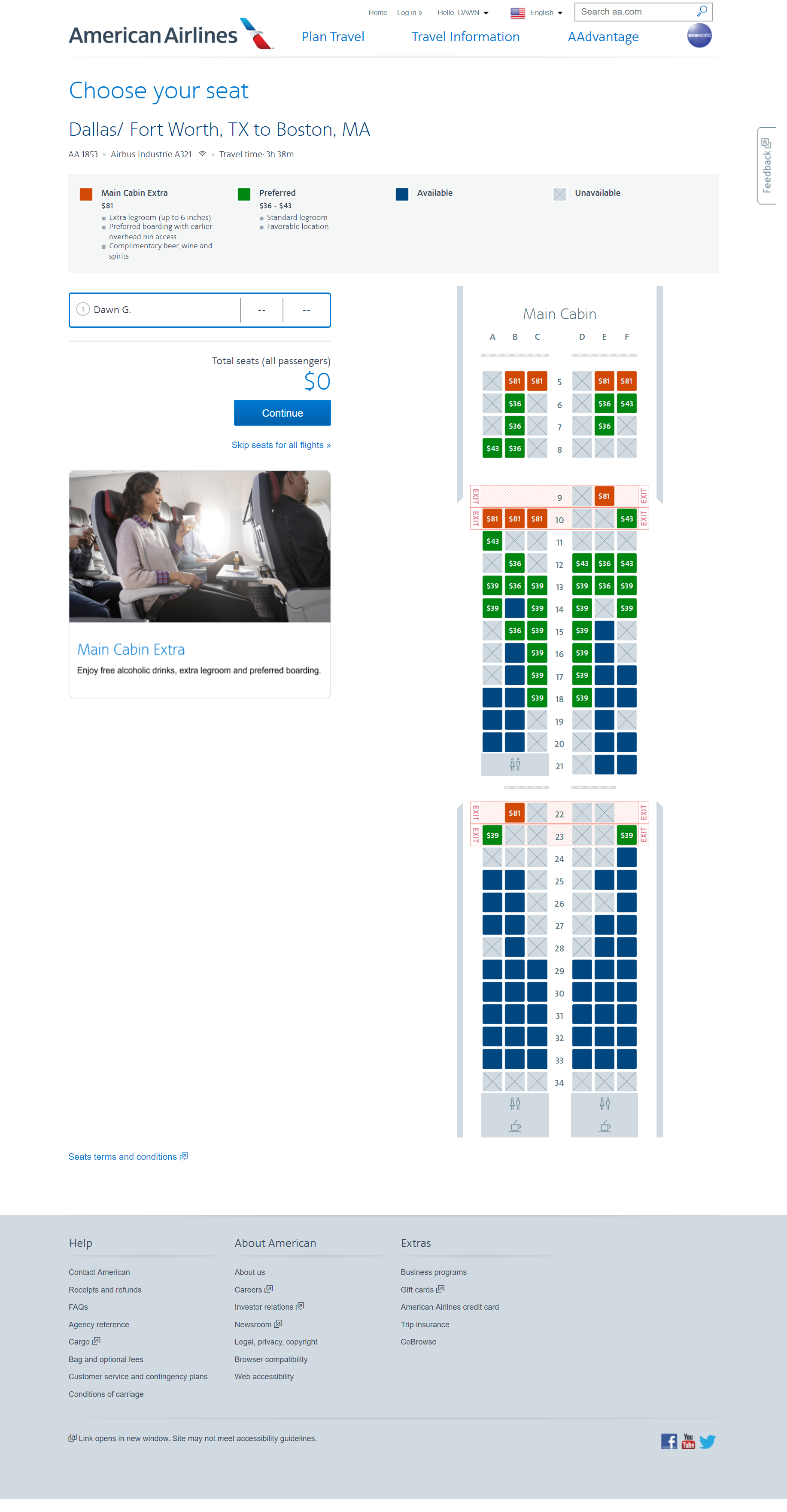 American Airlines American Eagle Seating Chart