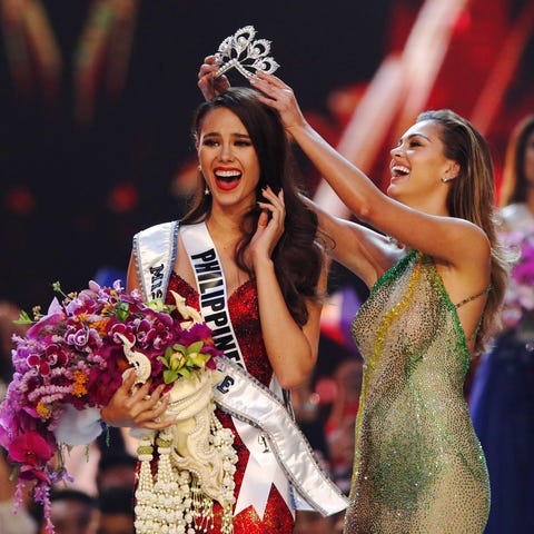 Catriona Gray of the Philippines is crowned Miss...