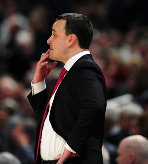 Indiana Hoosiers coach Archie Miller is no stranger to winning games as the clock runs out. But it's still stressful. 
Miller reacted Saturday in the second half against the Butler Bulldogs.