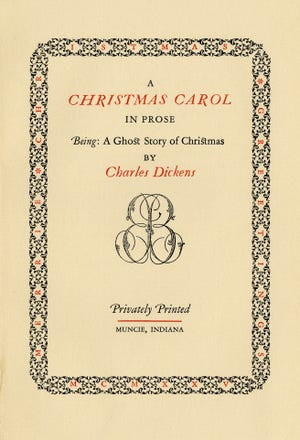 "A Christmas Carol," designed for Ball Brothers Company by Richard P. Ellis, Minnetrista Heritage Collection
