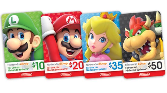 Nintendo eShop Gift Cards - Official Site - Buy Codes Online