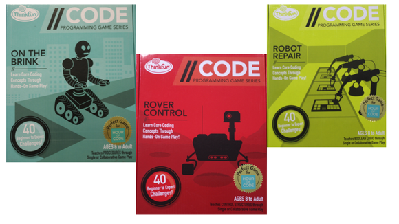 On The Brink, Rover Control, and Robot Repair are three //CODE board games that help teach kids how to code.