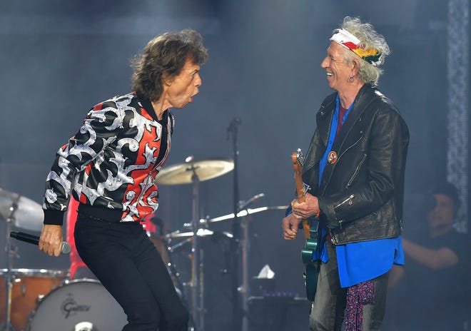 From 1967 to 2018 The Rolling Stones, are still on the move! Jagger and Richard are seen here during their No Filter tour in London. The Stones will be rolling through the U.S. next year. The band says it is adding a 13-show leg to its tour in spring 2019, kicking off in Miami on April 20.