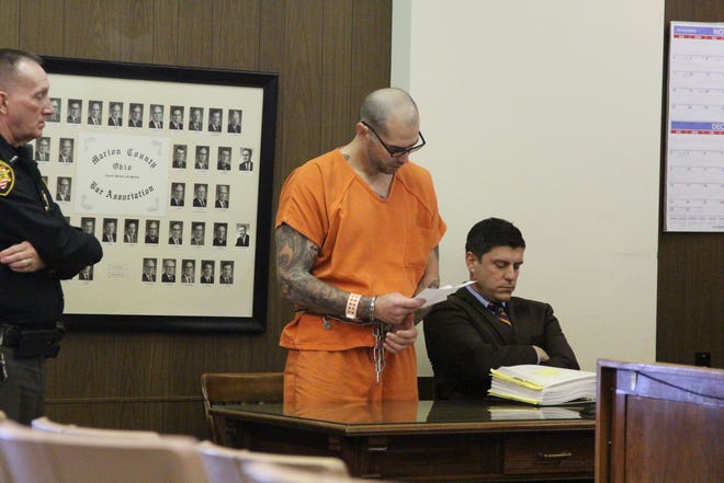 Matthew W. Lust, 33, of Bucyrus, was sentenced to 30 years in prison Wednesday after he shot and injured the mother of his children and then got into a firefight with law enforcement officers in July.