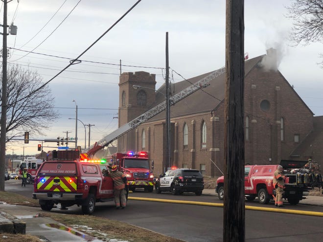 No one was hurt after a fire broke out at the Our Lady of Guadalupe Church in eastern Sioux Falls on Wednesday, Dec. 19, 2018. The cause of the fire is still under investigation.