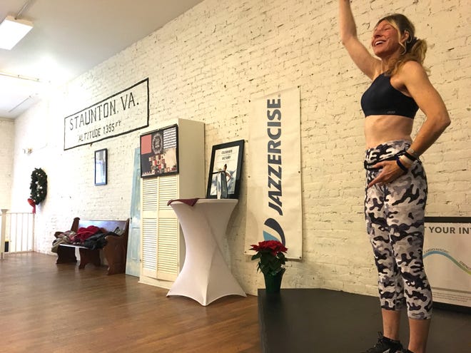 Instructor Maryann Acuff teaches at Jazzercise Staunton at Queen City Place on 12 Byers Street in Staunton on Friday, Dec. 14, 2018.