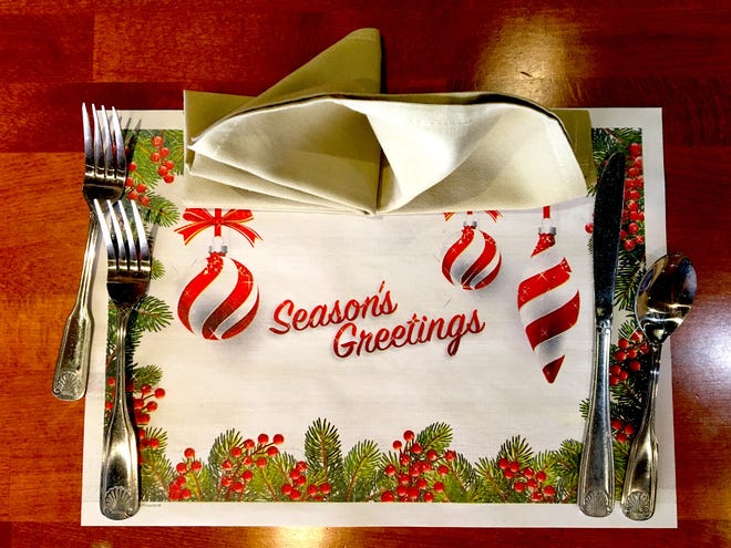 A festive placemat greets diners at Alexander's Restaurant at Four Points by Sheraton in Ventura. The restaurant will serve a Champagne brunch buffet on Christmas Day.