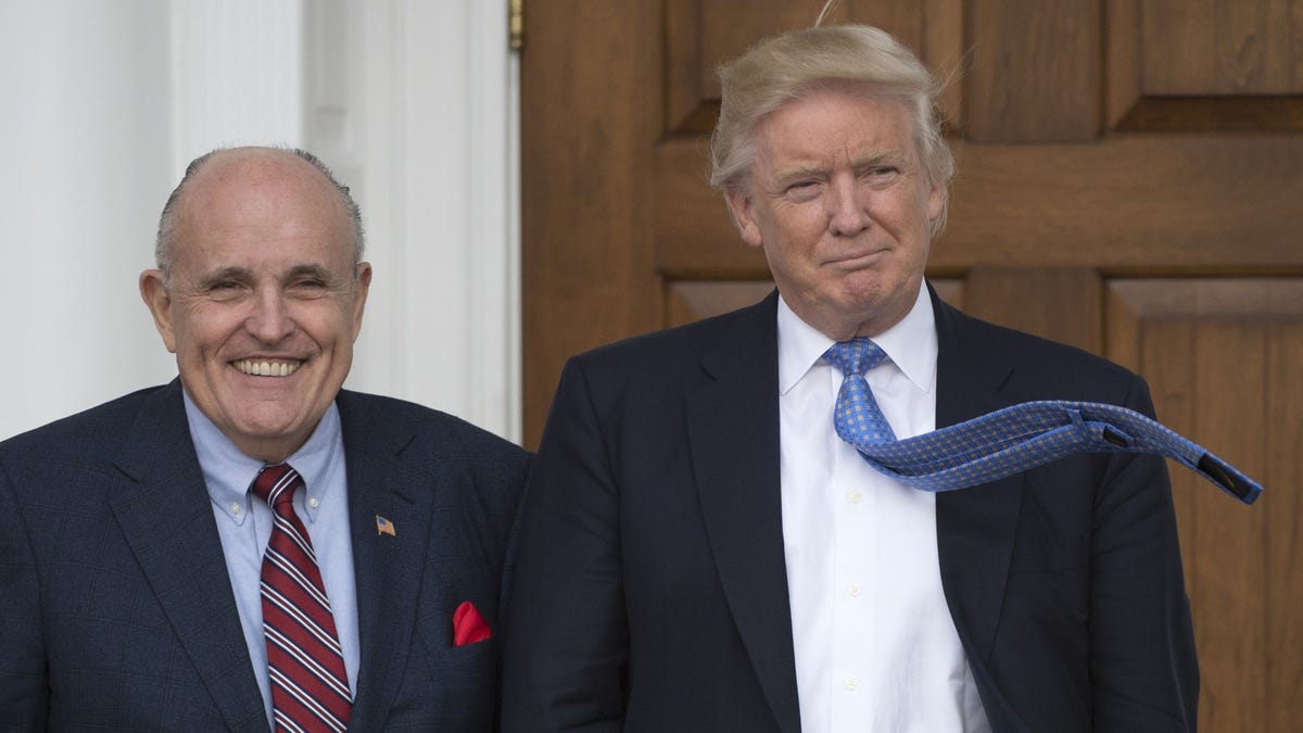 Donald Trump and Rudy Giuliani, Trump National Golf Club, Nov, 20, 2016, Bedminster, New Jersey.