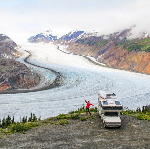 Mike and Anne Howard stopped at Salmon Glacier in...