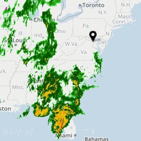 The USA TODAY Weather map shows a developing...