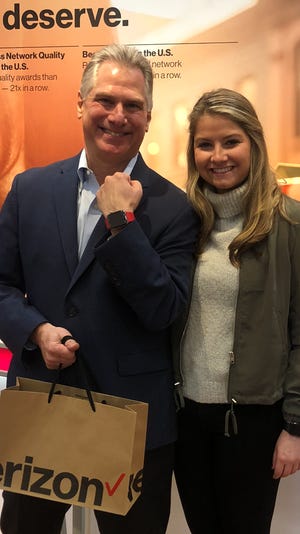Army veteran Ken Hartman of Cherry HIll sports the Apple watch he chose as the recipient of a national Verizon Salutes award to a deserving vet who helps others. His daughter Catherine nominated him for the honor.