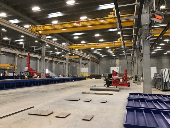 The factory floor inside Gage Brothers' new $40 million, state-of-the-art manufacturing plant in northeast Sioux Falls.