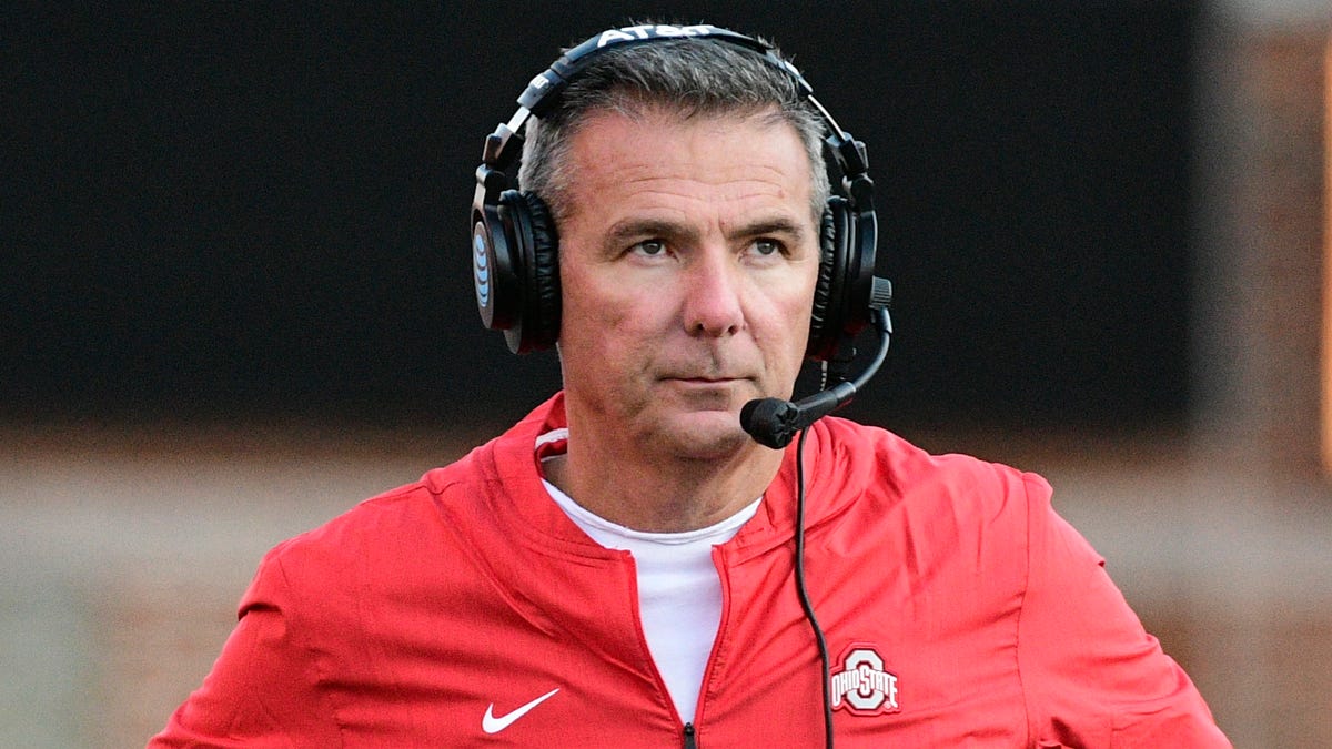 Urban Meyer stands on the sidelines during the fourth quarter against Maryland.