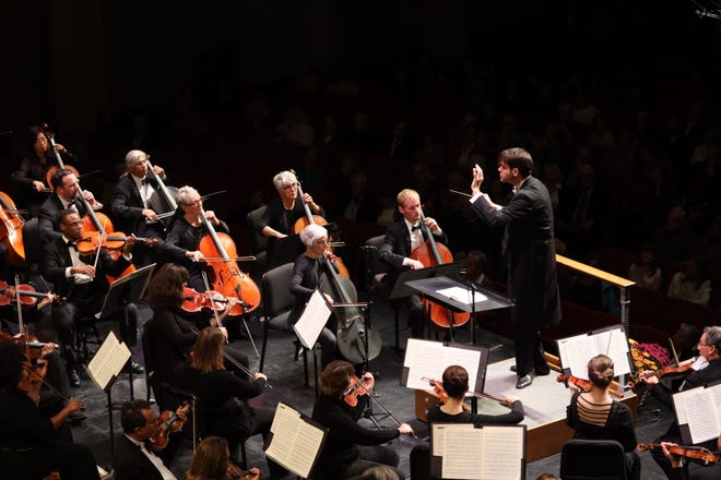 In this file photo, Darko Butorac conducts the Asheville Symphony Orchestra. The symphony held a concert March 19, 2022, that featured two Russian composers and one from Finland.