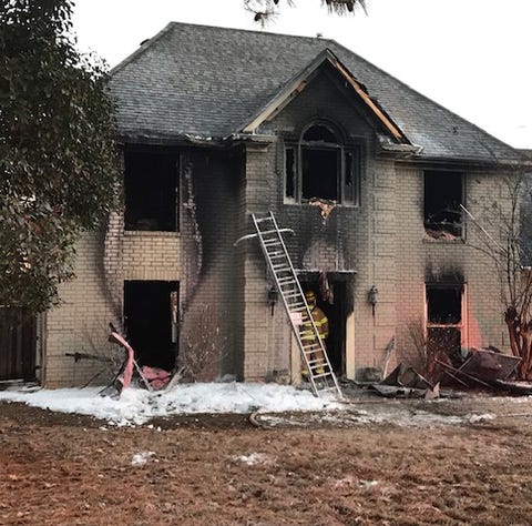 A fire on Autumn Winds Drive in Collierville...