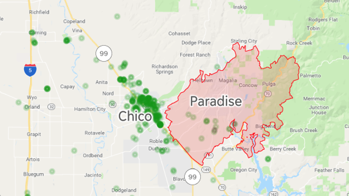 camp fire: tracking where paradise's residents have gone