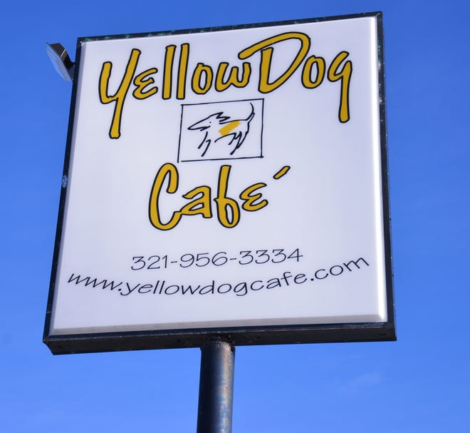 The Yellow Dog Cafe sign on U.S. 1 in Malabar.