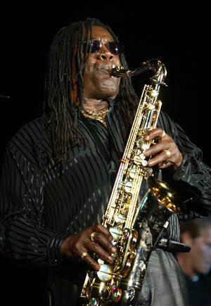 Clarence Clemons performs at the Paramount Theatre in Asbury Park on Nov. 29, 2002.